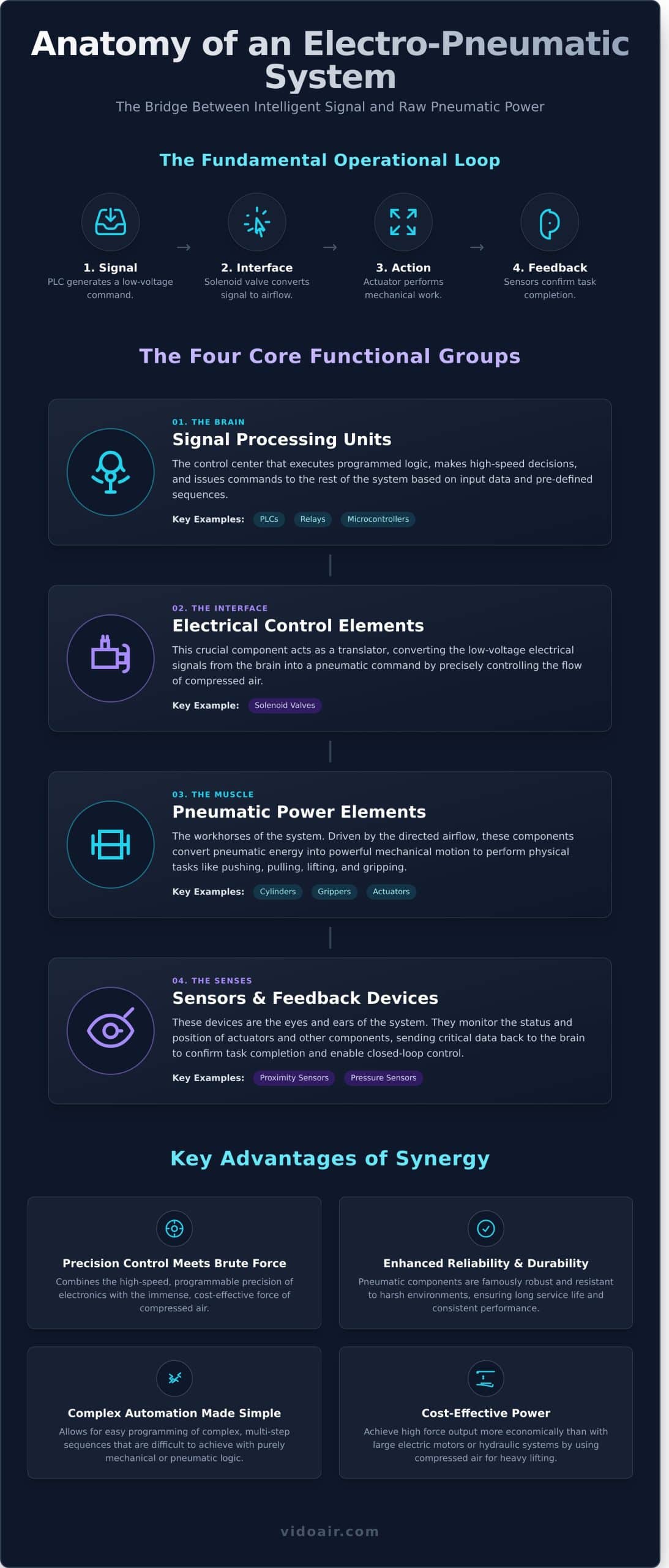 Electro-Pneumatic Control Components: A Complete Guide - Infographic