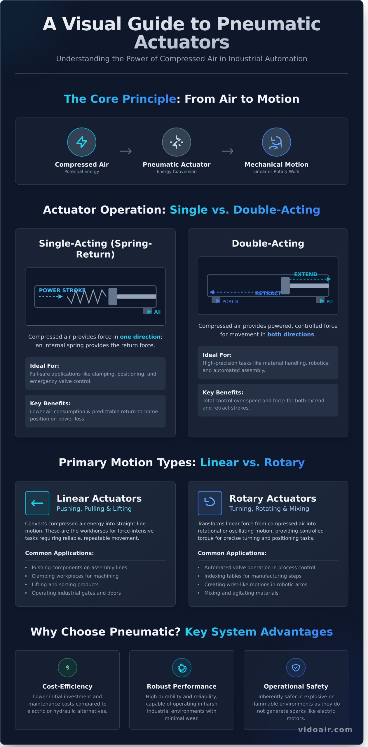 What Is a Pneumatic Actuator and How Does It Work? - Infographic