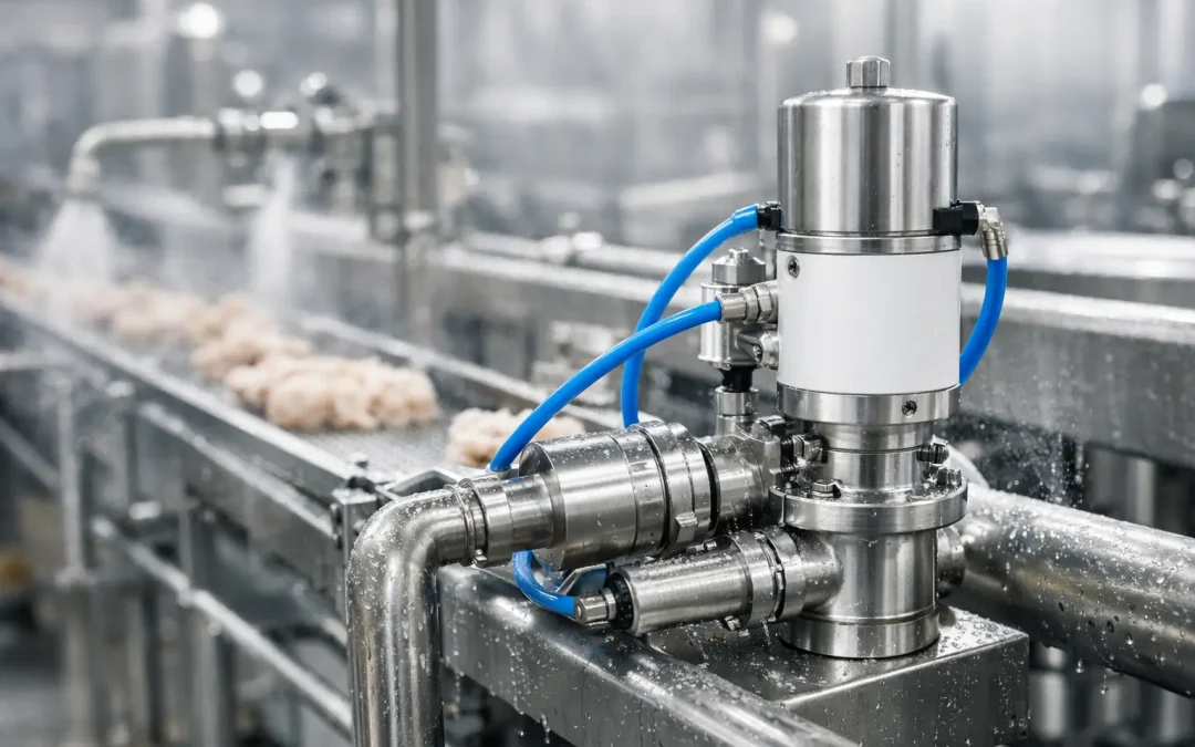 Food Grade Pneumatic Components for Washdown Lines